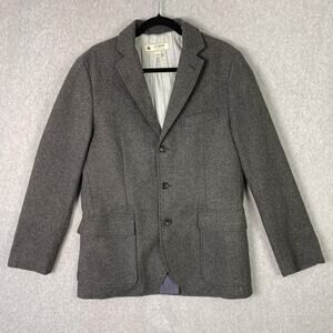 J. Crew Mens 40R Grey Wool Blend Blazer Jacket